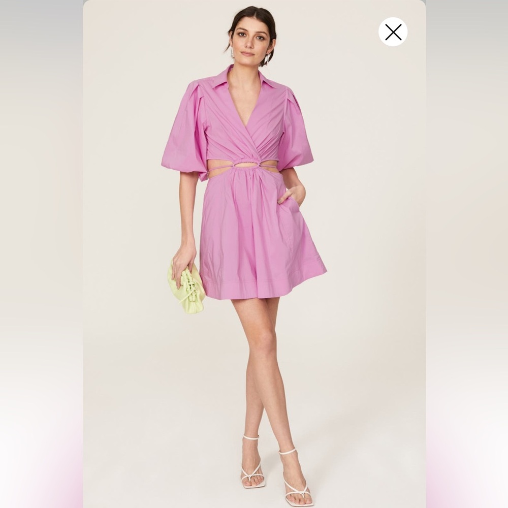 Sinkhai Aulora Cutout Poplin Mini Dress - size Small